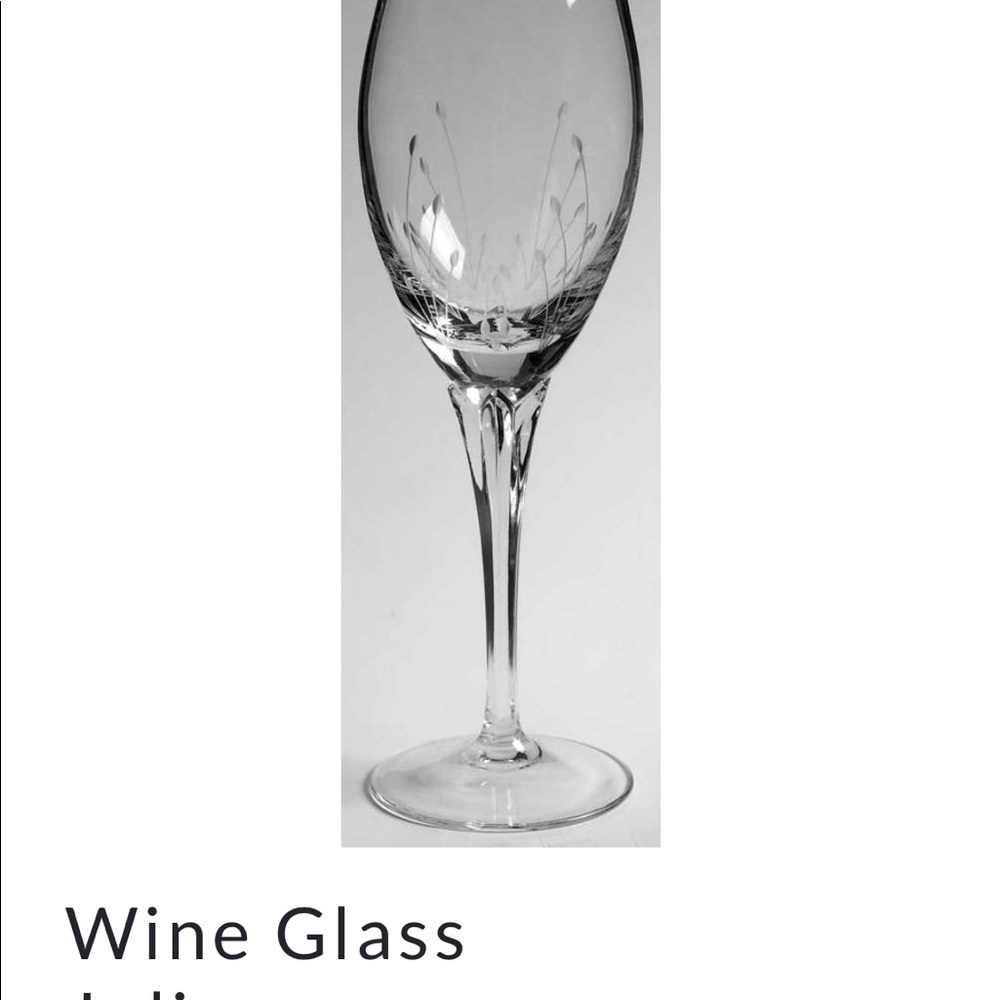 6 Beautiful Gotham Crystal Jolie Wine Glasses